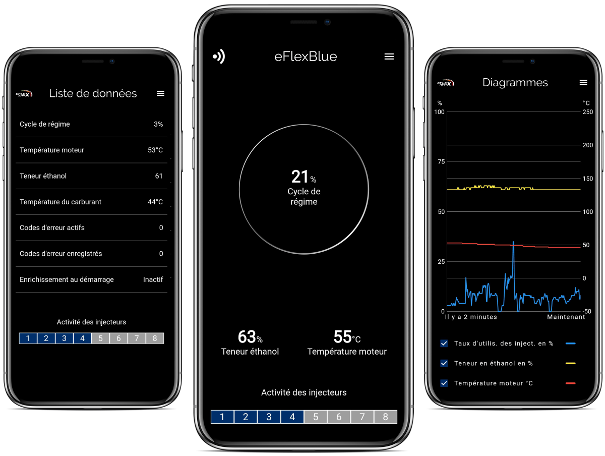 eFlexBlue app screen