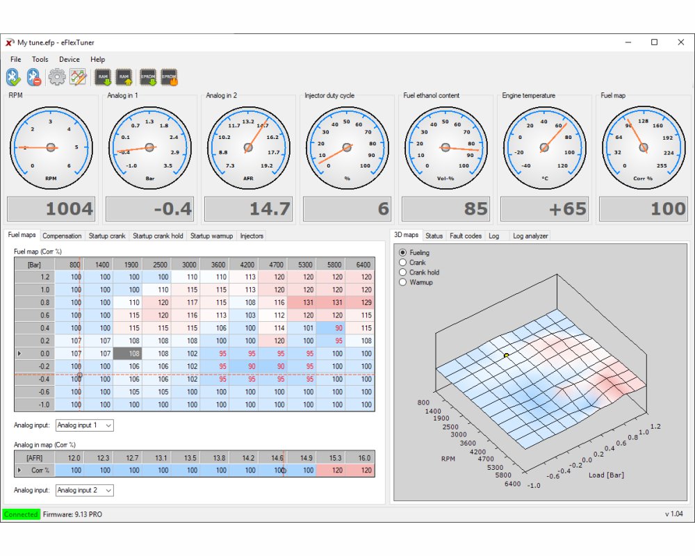 eFlexTuner Fuel Map